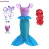 Little Mermaid Dress Princess Cosplay Costume Fish Beauty Birthday Party Halloween Clothing Mermaid Dress For Girl