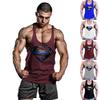 Hochwertiges Herren Bodybuilding Tank Top Muskel T-Shirt mit 3D Superman Design