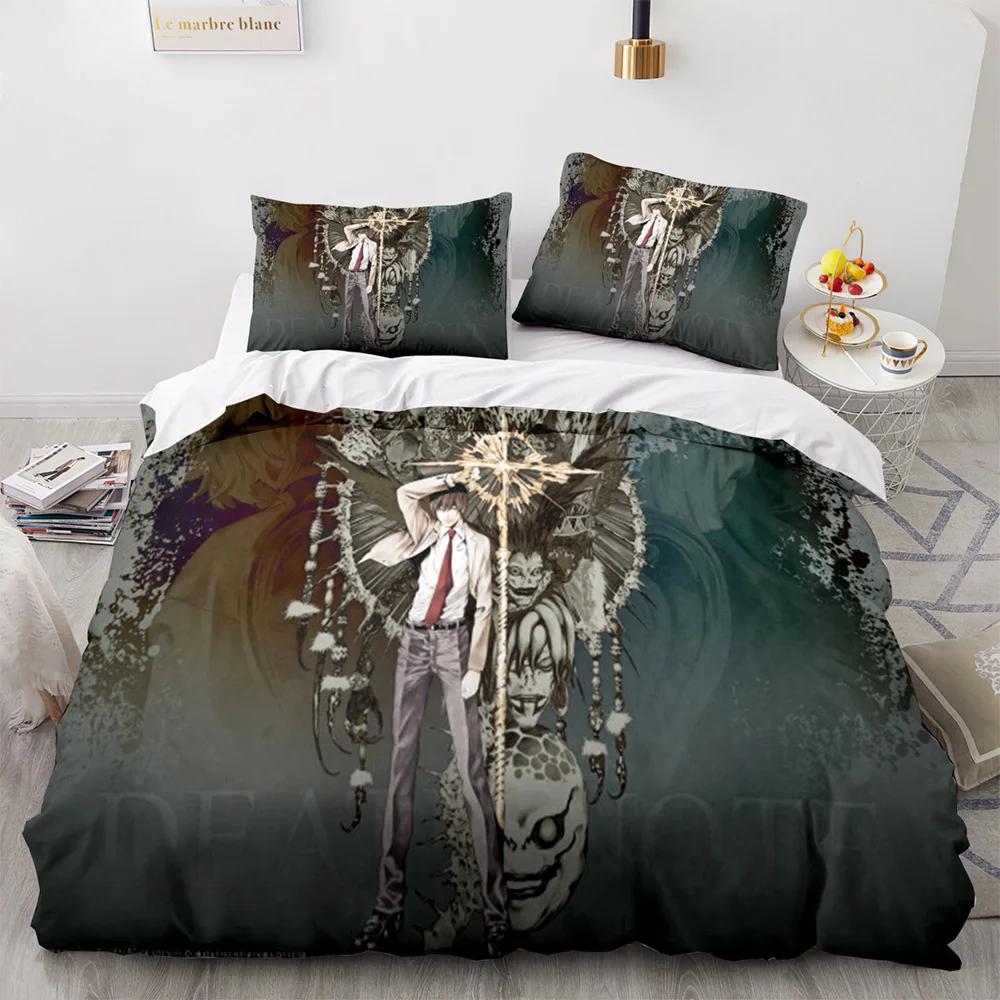 Comforter 3D Death Note Anime Bedding Set Soft Quilt With For Single Twin Full Queen King Size Decorative Bed