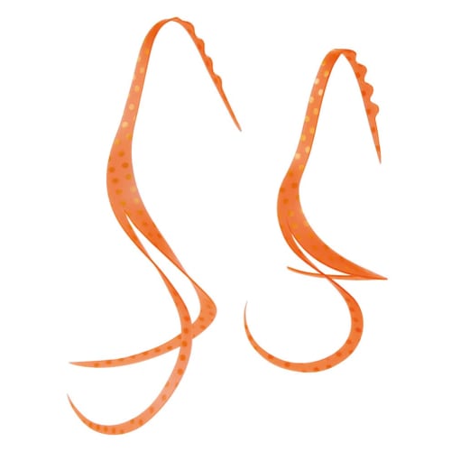 

Gamakatsu Sakuragen Silicone Tie Slit Curly #51 Orange Red Gold Spot
