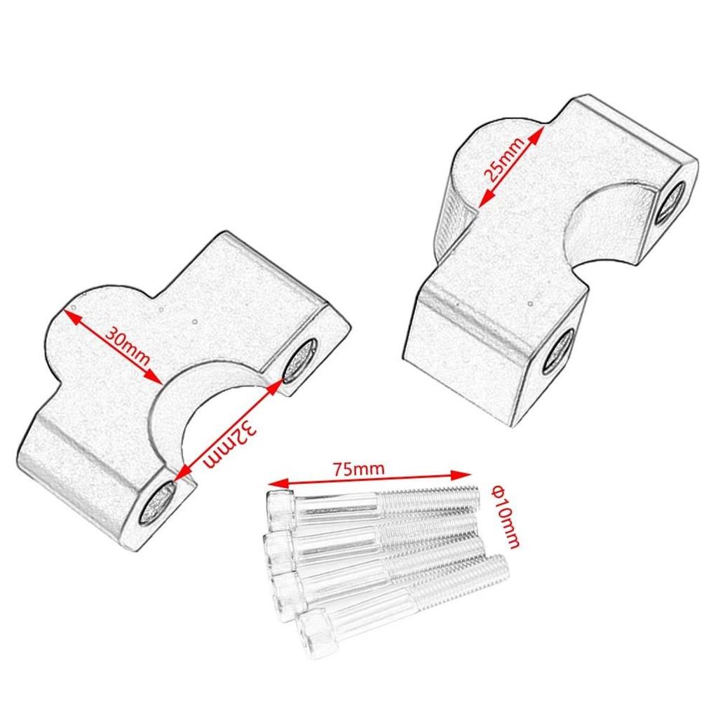 HLKNPG (HAPPY) Fits Motorcycle Handlebar Risers Fits Kawasaki Vulcan S650 S 650 VN650 EN650