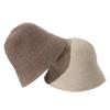 Warm Wool Bucket Hat Foldable Sun Cap Portable Panama Hat  Women