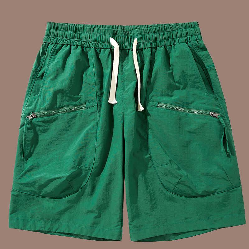 

Мужские летние быстросохнущие повседневные шорты - для спорта, рабочей одежды или пляжной одежды 5XL зелёный