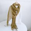 High-end Vintage 100% Linen Scaves Japanese Style Air Conditional Shawls Breathable Weaved Pashmina Wraps for Women