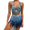 Bohemian Dancer Skirt Sequins Wrap Belts Dancer Wrap Belt  Women