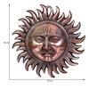 Sun Idol - Vastu for Home for Good Luck Decorative Item Wall Hanging Decor for Living Room Bedroom - Copper - 10 Inches