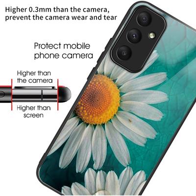 Pro Samsung Galaxy A55 5G Tvrzené sklo+TPU Pouzdro na telefon Vzorový tisk