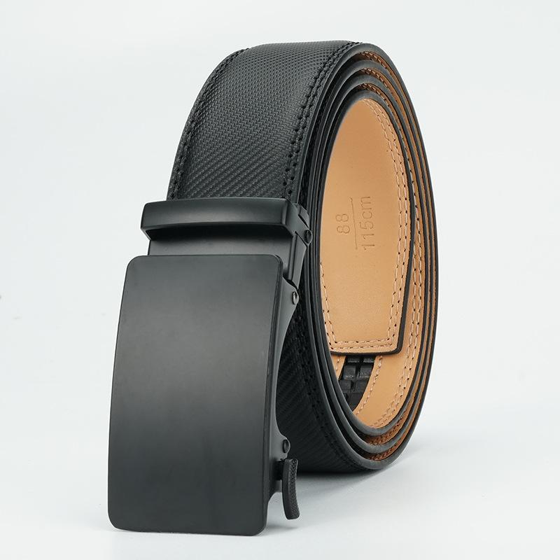 Men's Belt New Automatic Buckle Cowhide Belt Genuine Leather