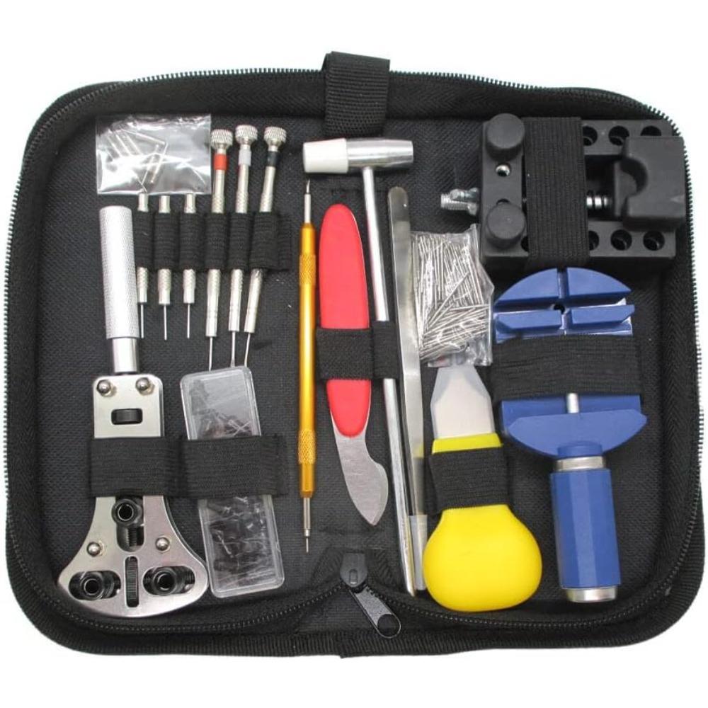 Watch Repair Kit (147 Pieces) - Professional Service Set with Storage Box and User Manual