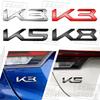 Creative Car 3D Metal K3 K5 K8 Logo Emblem Fender Rear Trunk Door Bumper Sticker For Forte Ceed Cerato Rio Picanto Decor UD6