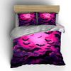 Bat-Themed Decor For Halloween Parties Exquisite Three-Piece Bedding Set Gift For Kids And Adults
