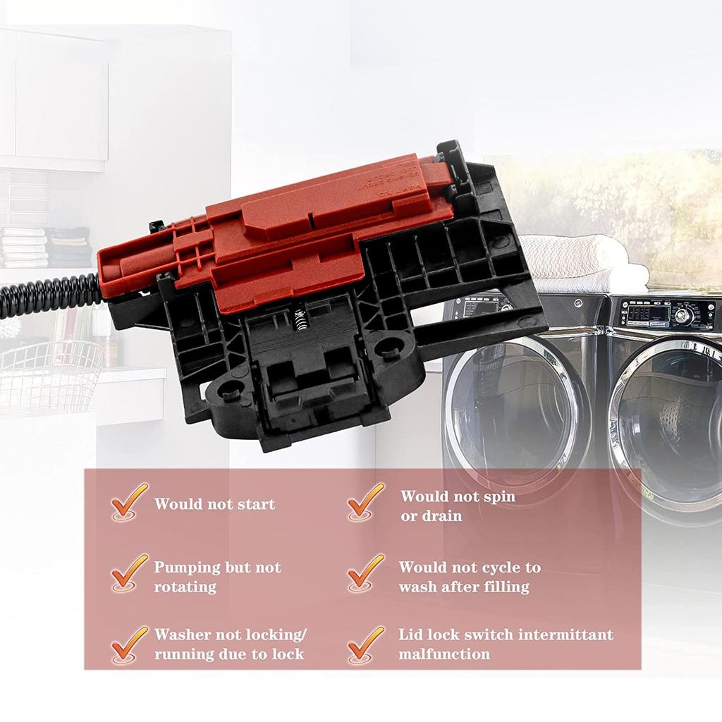 Waschmaschinen Deckelverriegelungsschalter Baugruppe Deckelverriegelungsbolzen Waschmaschinenersatzteil Geräte Zubehör W10240513 W10238287 W10404050