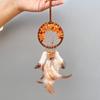 Crystal Stone Car Hangings Handmade Weaving The Tree of Life Feather Dreamcatcher Car Hanging Decorations Trinkets
