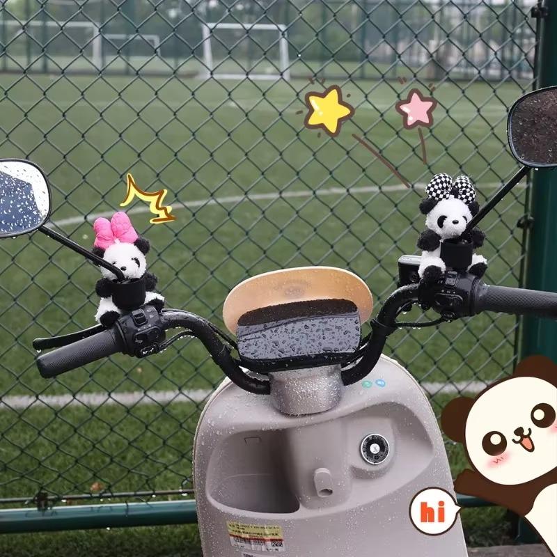 Auto Schalthebel Riemen Deko Ornamente Lenkrad Dekoration Blinker Scheibenwischer Ganghalter Dekorative Panda Puppe