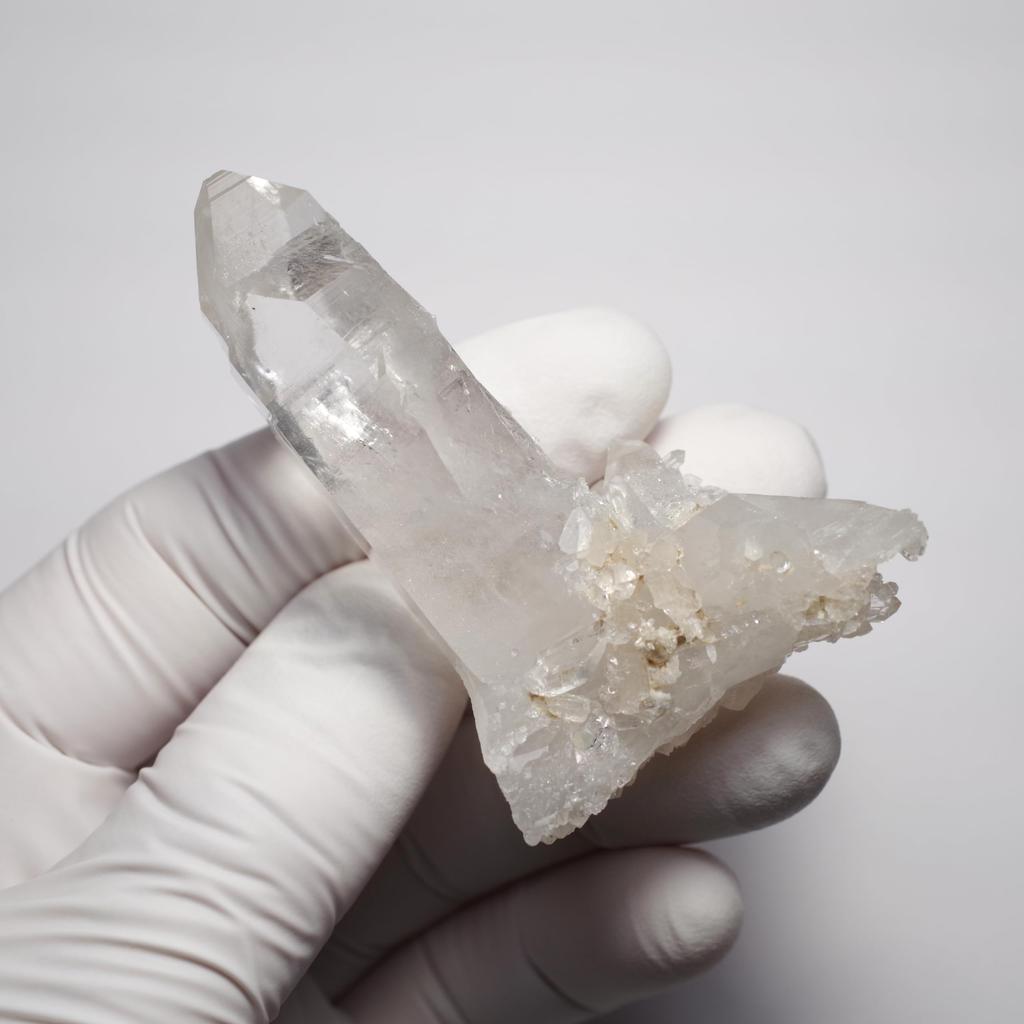 [N2 Stone Natural] Natural Quartz Crystal Cluster - Arkansas, USA - Specimen | (83 | "One-of-a-kind" Rough Stone: Approx. 42g, 39x25x59mm)