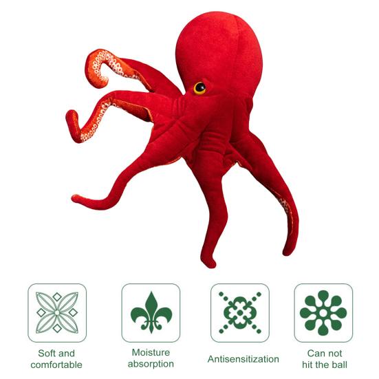 Octopus Plush Toy Realistic Red Giant Stuffed Animal Soft Octopus Creeping Toy Deep