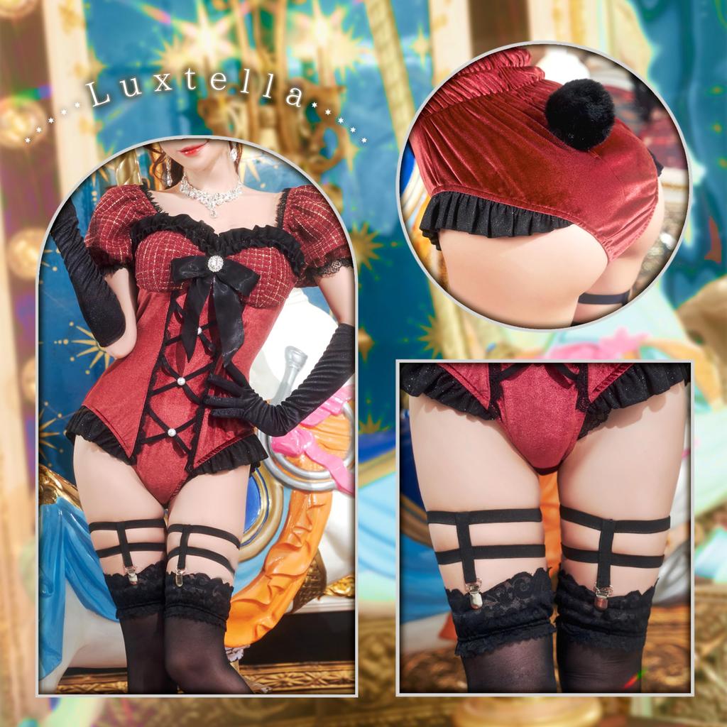 Clearstone Luxterra Cosplay Halloween Rouge Bunny Costume, Women's, Red