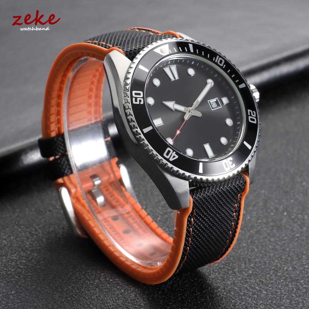 20mm Nylon Silikon Uhrenarmband für Omega für IWC Uhren Herren Sport Genähtes Uhrenband 18/21/22mm Weiches Ersatz-Uhrenband
