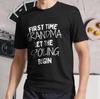 Neues Shirt Erste Mal Oma Lass Die Verwöhnen Aktiv Logo T-Shirt Lustig Größe S - 5XL