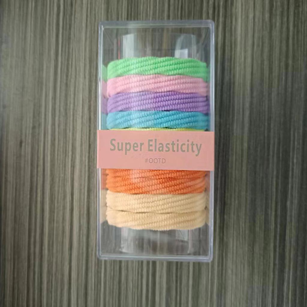 Seamless Hair Ties Elastic Headbands Made with Polyester and Spandex for All Hair Types Gentle on Hair No Breakage