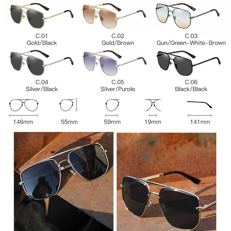 Fashion Sunglasses Men Cool Driving Glasses Goggle Summer Metal Vintage Pilot Sun Glasses Punk