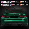 MCRB1 Metal Glossy Black Letters Car Rear Trunk Emblem Badge Sticker For BMW M Logo E60 E39 F10 F11 E61 F07 G30 E46 Accessories