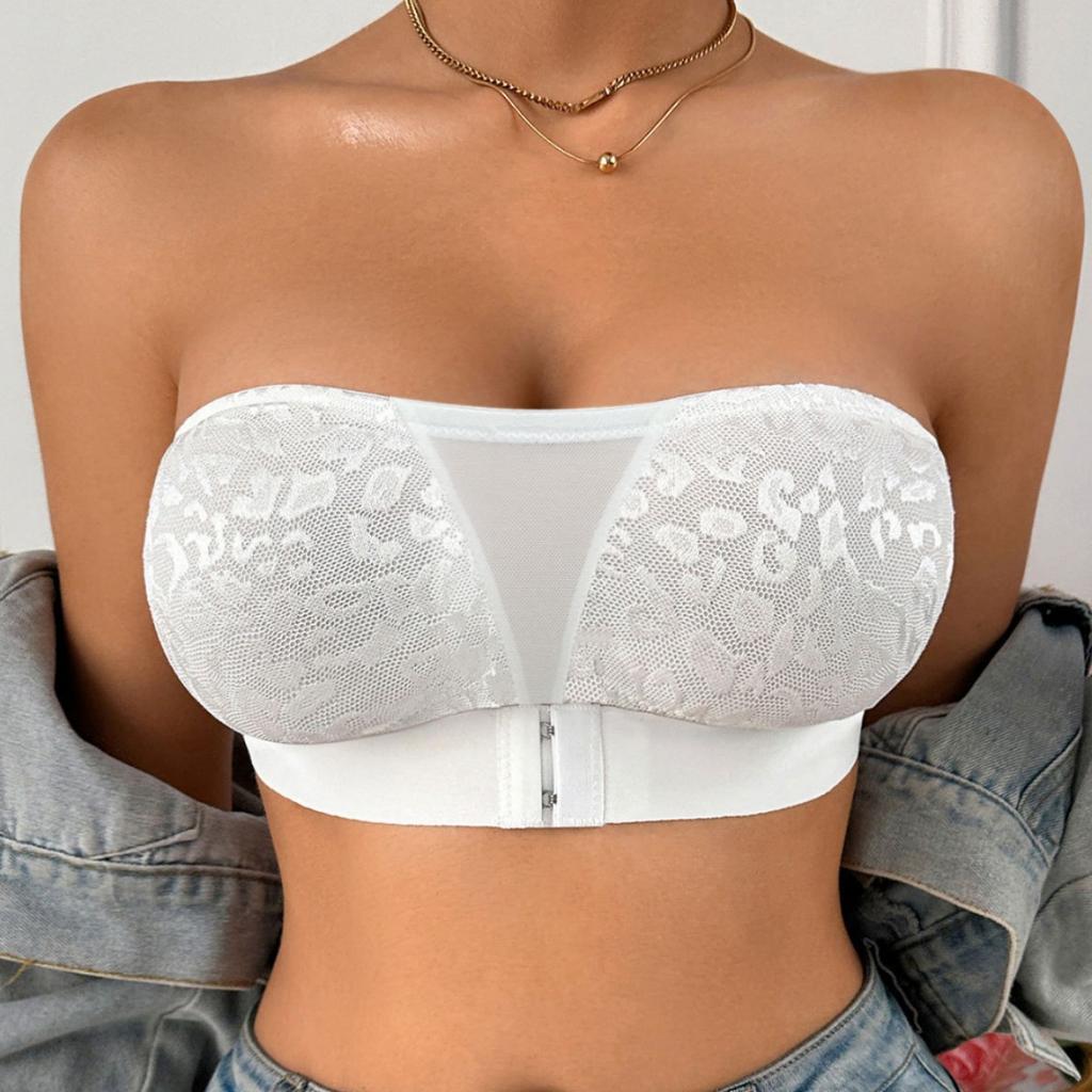 Invisible Strapless Plus‑Size Bra Thin Non‑Slip Seamless Bandeau Lingerie Lifting Anti‑Sag Minimizer Push‑Up for Large Bust