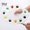 Durable Artist Palette Paint Palette, Ten-hole Color Mixing Tray, Thickened Student Painting Tools Plastic Art Supplies, for Watercolor Acrylic