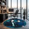 Supernatural Printed Round Rug Carpet Chair Rug Area Rug Entryway Doormats,for Office Chair Living Room Bedroom Kitchen Room.