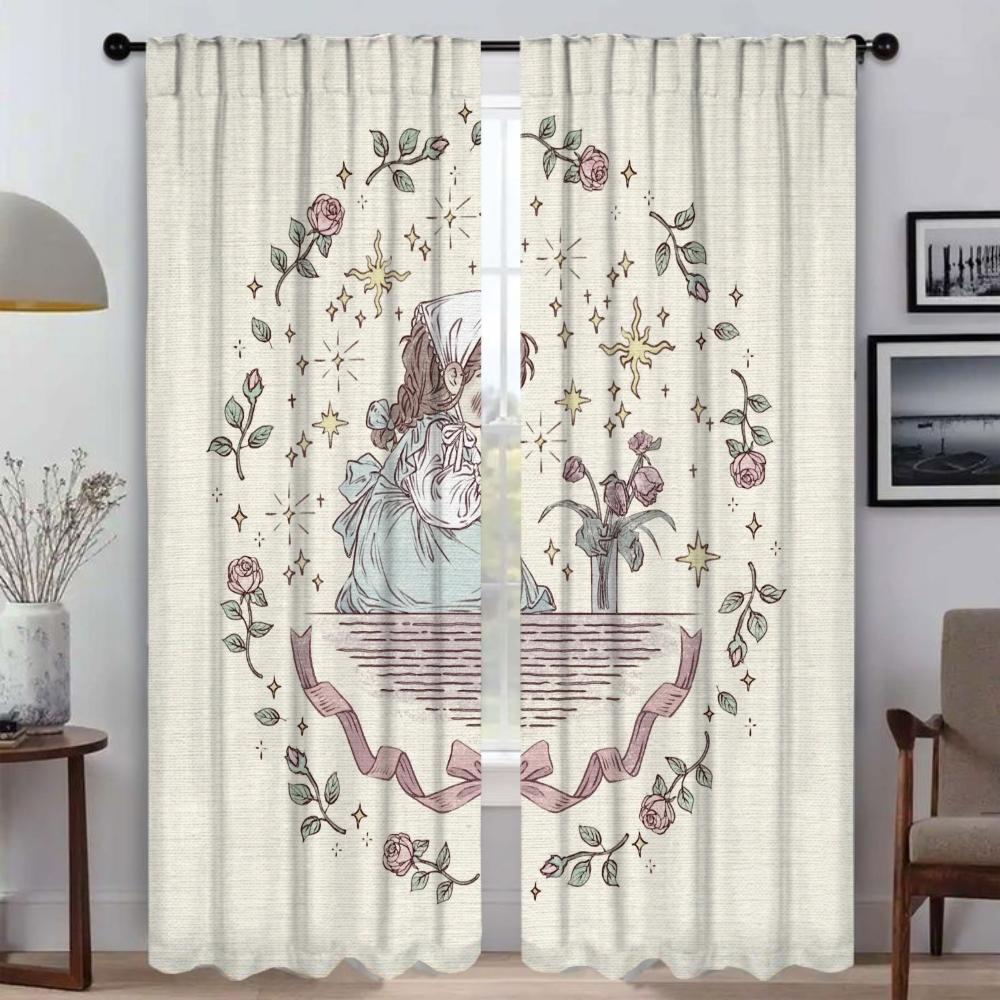 A Little Princess Kitchen Curtains for Living Room Curtain Blinds Partition Tulle for Bedroom Shades Home Interior Curtains