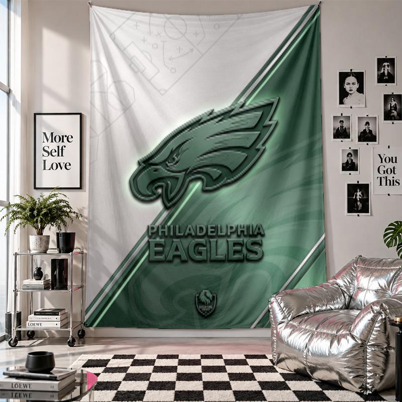 Philadelphia Eagles Wall Tapestry Home Decor Wall Hanging Cloth for Bedroom Living Room Background