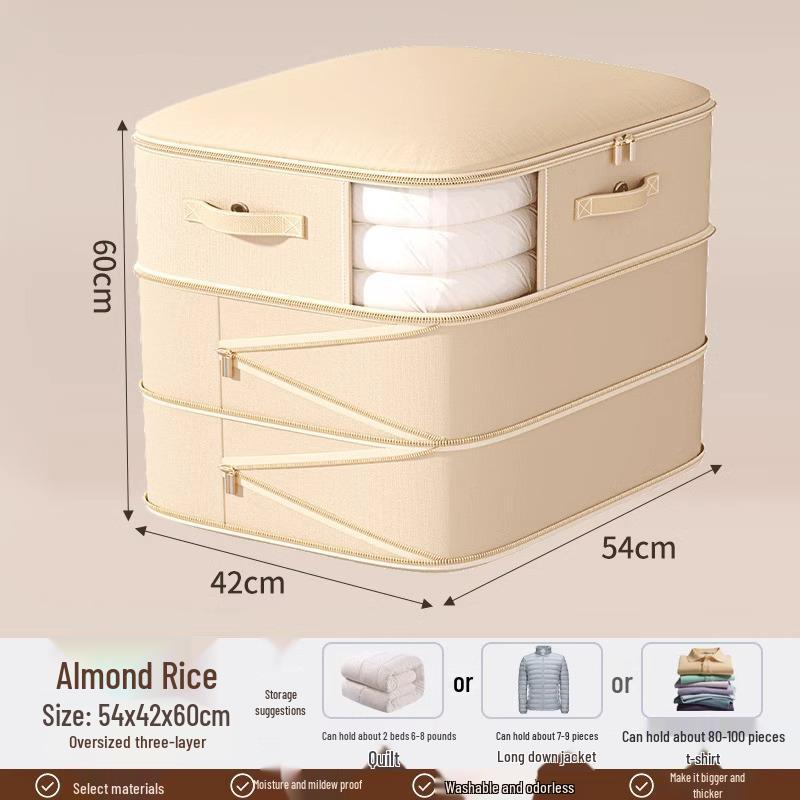 Large Capacity Dustproof Satin Quilt and Jacket Storage Bag