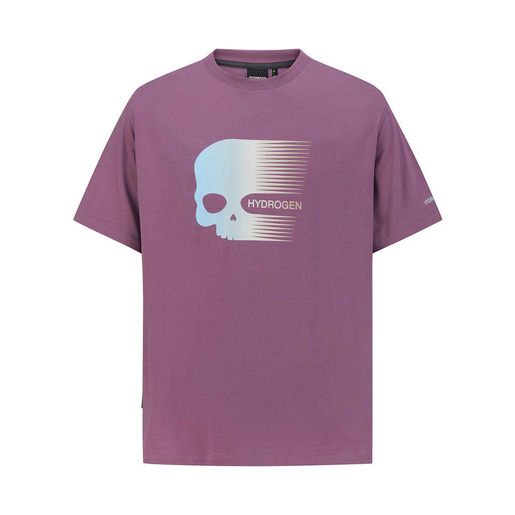 HYDROGEN Neon Skull Graphic Short Sleeve T-Shirt
