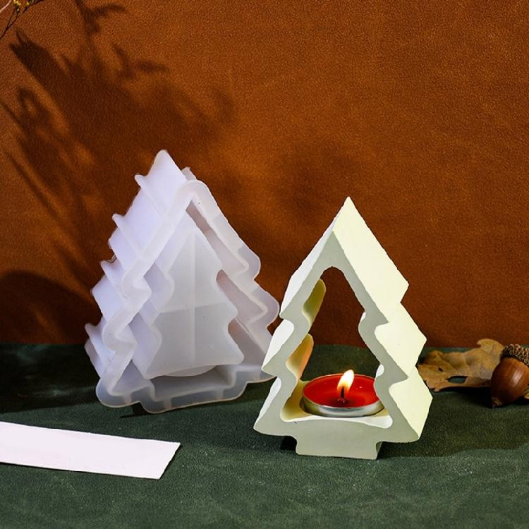 Silikon Kerzenhalter Formen Kerzentassen Formen Kerzenständer Formen Haus/Baum Form Bastelformen Silikon Ornamente Formen