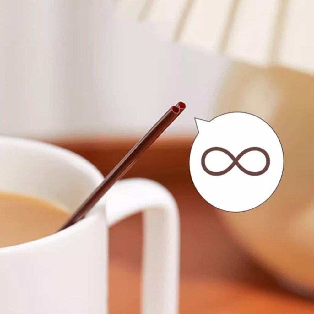 Brown Coffee Straw Anti-scalding Drinking Straw Commercial Coffee Stirring Stick  Party