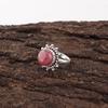 Schmuck aus schwarzem Rhodonit-Edelstein, 925er Sterlingsilberring, handgefertigter wunderschöner silberner Boho-Ring als Hochzeitsgeschenk