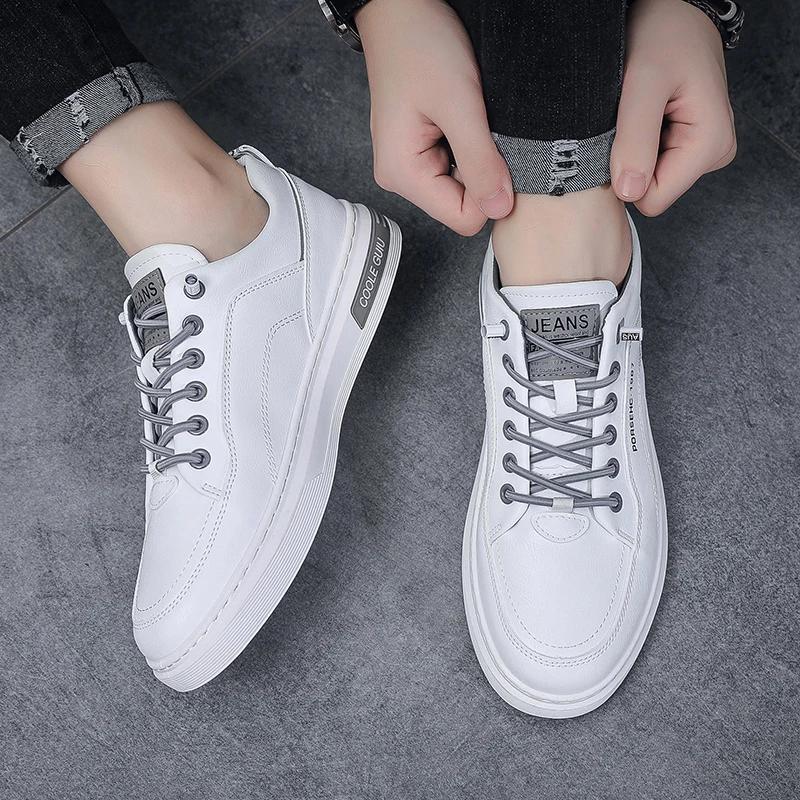 Herren Lederschuhe Lässig Komfort Cricket Schuhe Mode Sneaker für Herren Leichtgewichtige Fahrschuhe