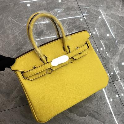 Bolso de mano de cuero de vaca de primera capa togo platino para mujer, hebilla plateada, bolso de mano de alta gama, bolso cruzado de hombro versátil