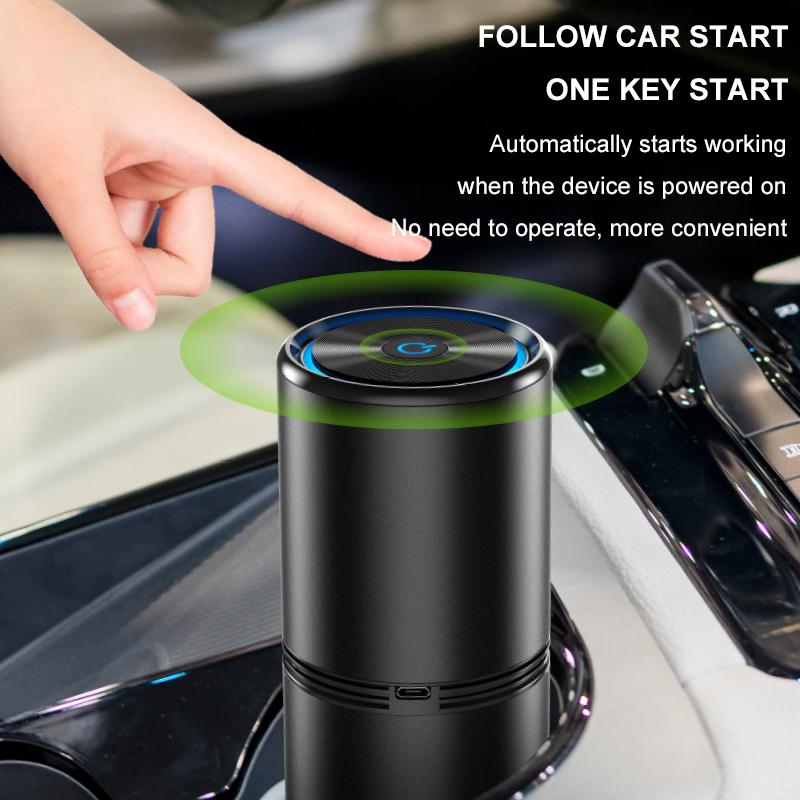 Xiaomi Air Ozonizer Negative Ion Air Purifier Vehicle Car Formaldehyde Eliminator Automotive Smoke Removal Deodorization Machine Alloy