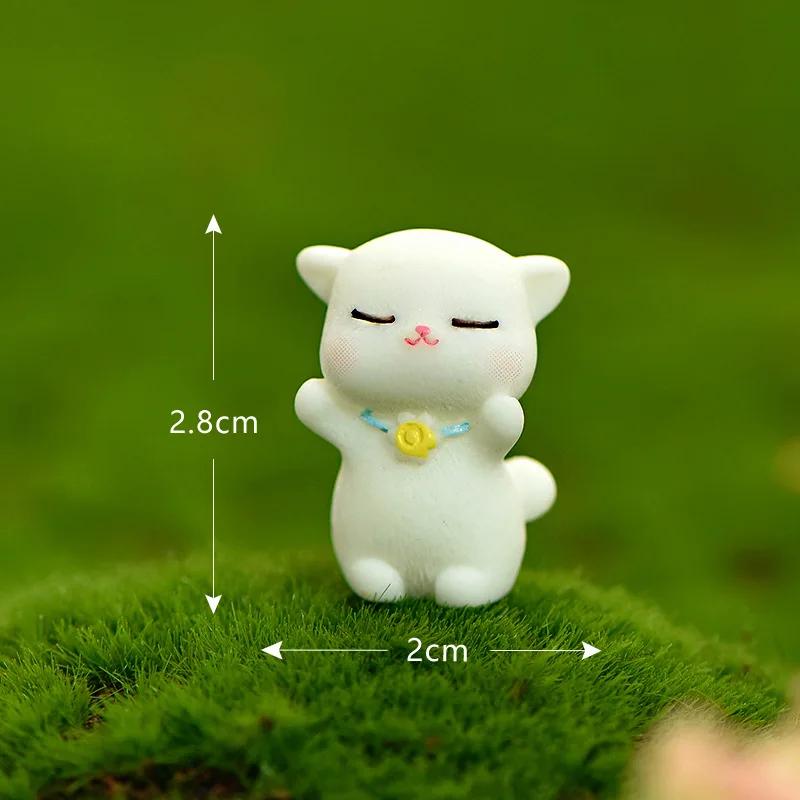 Sunflower Kitten Cute Cats Mini DIY Desktop Accessories Cartoon Small Animal Resin Crafts Succulent Bonsai Decoration 2025 New