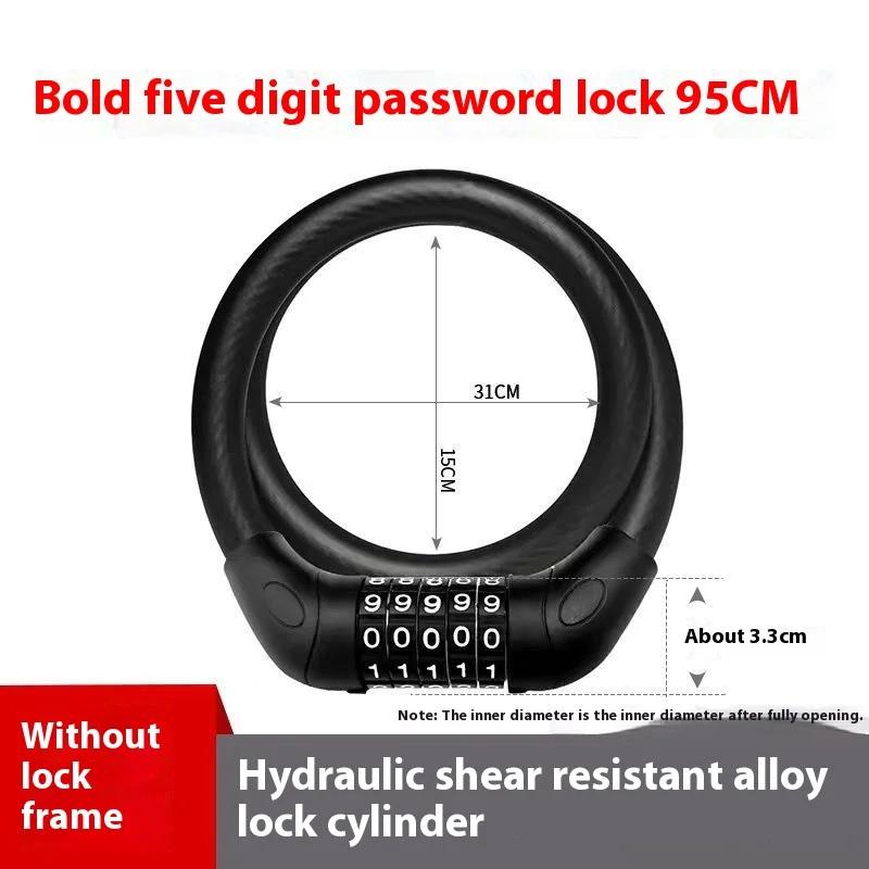 Motorcycle Anti-Theft Combination Locks, Portable Safety Buckles, Electric Vehicle, Steel Cables, Bicycle Accessories