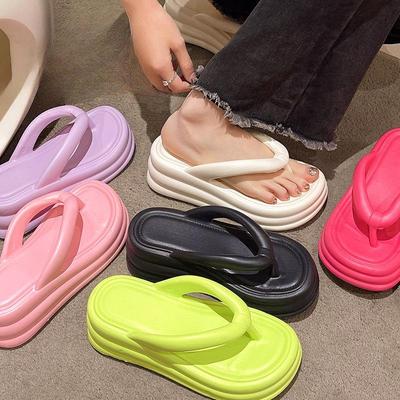 New Arrival EVA Odorless Flip Flops for Women - Outdoor Platform, Anti-Slip, Toe-Post Sandals, Summer Beach Cushioned Comfort Sandals