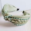 Bohemian Embroidered Headband Ethnic Floral Wide Band For Women Elegant Hair Accessory With Simple Design