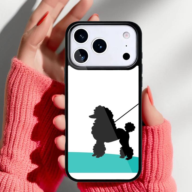 Life Is Better With A Poodle Silhouette Phone Case for iPhone 17 16 15 14 13 Pro Max Back Cover for 12 11 Pro Coque