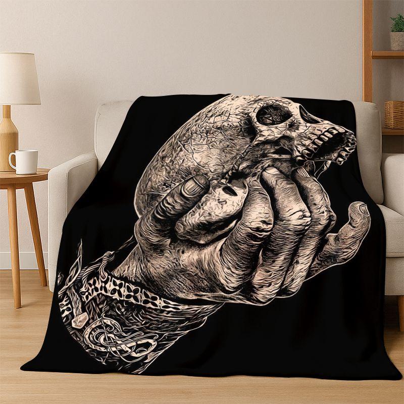 

Viking WarriorSymbol Valknut Nordic Valhalla Flannel Blanket Soft Warm Throw Blanket for Bedroom Living Room Bed Travel Camping 75x90cm