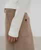 D Noah Braid Corduroy Skirt (Beige)