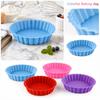 Silicone Round Cake Mold Set Flexible Non-Stick Baking Pans Heat Resistant Durable Kitchen Bakeware for Muffins Tarts and Desserts