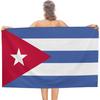 Cuban Flag Beach Towel,Oversized Super Soft Ultra Thin Absorbent Beach Towels for Travel,Quick Dry Double-Faced Pile Towel for Men