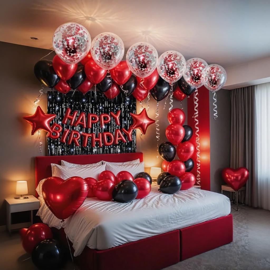 Geburtstagsparty Dekoration Happy Birthday Buchstabenbanner Polyester Ballon Geeignet für Frauen- und Männergeburtstagspartys
