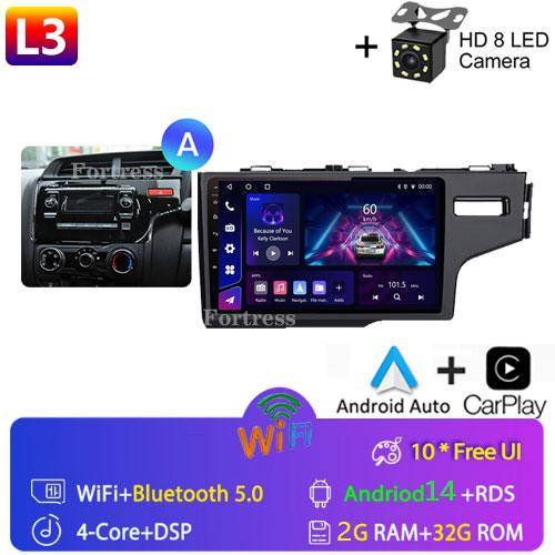 Touch screen For Honda Jazz 3 2015 - 2020 Fit 3 GP GK 2013 - 2020 Car Radio Multimedia Player GPS Navigation 4G Carplay 2Din DTS